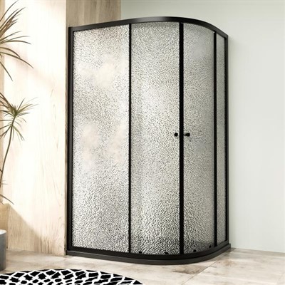 Bent Shower Unit Nrog Grey Glass